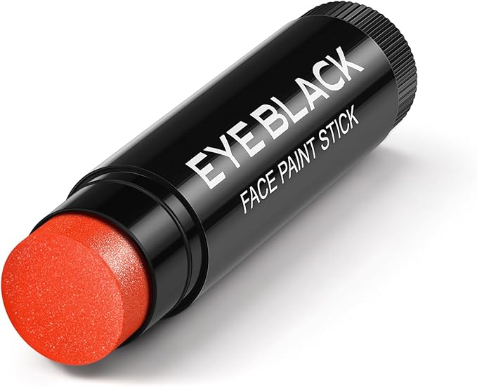 CCbeauty Red Glitter Eye Black Stick for Baseball Football Softball Lacrosse Sport Accessories, Anti-Glare Eyeblack, Waterproof Face Paint, Last All Game, Smooth Application, High Pigmented Color