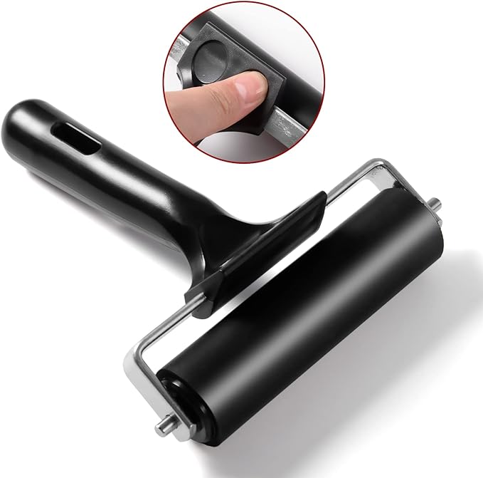 3 Pack Brayer Rollers for Crafting, Vinyl Rubber Roller Brayers, Printmaking - Image 3
