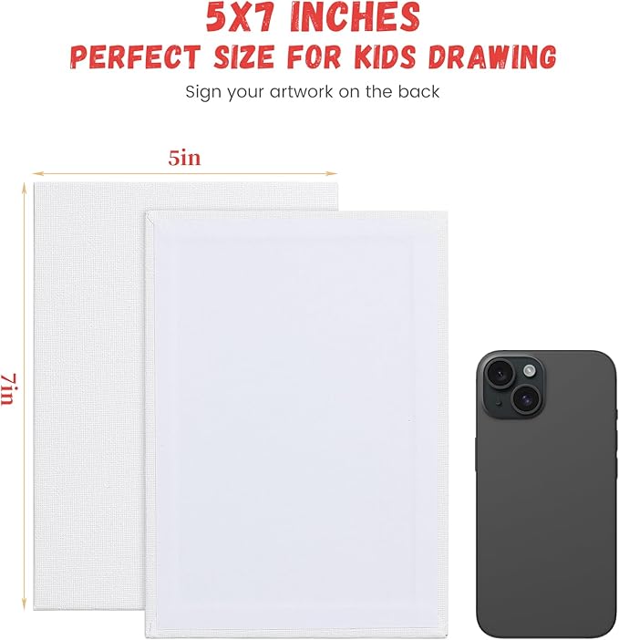 Simetufy 5x7inch 30 Pack Small Canvas Panels - Image 7