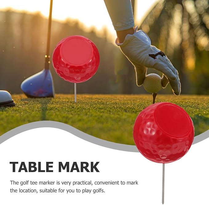 SUPVOX Golf Tee Marker 9.84 Inch Durable Colored Ball Marker for Golf Course Tee Box Accessories Practical Golfing Court Supply