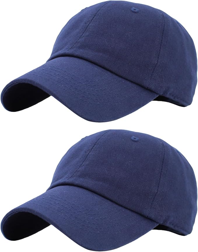 KBETHOS Classic Unisex Cotton Adjustable Low Crown Baseball Cap – Plain Dad Hat