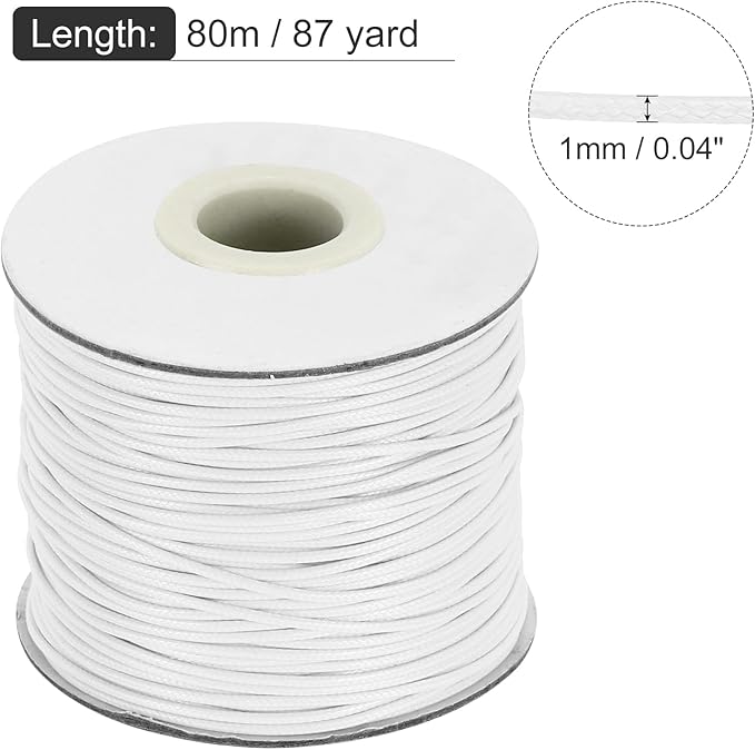 MECCANIXITY Waxed Cord 1mm Waxed Thread 87 Yard Wax String Leather Cord - Image 2