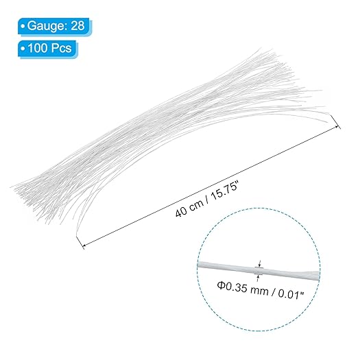 PATIKIL 28 Gauge 16" Floral Stem Wire - Image 2