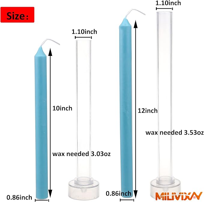 MILIVIXAY 2PCS Taper Candle Molds - Image 2