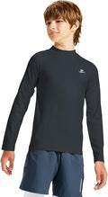 DEVOROPA Youth Boys Compression Thermal Shirt Long Sleeve Kids Fleece Baselayer Soccer Baseball Undershirt Slim/Regular/Husky