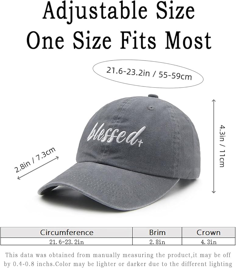 Waldeal Women's Embroidered Dad Hat, Adjustable Vintage Washed Cotton Baseball Cap for Men
