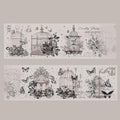 3pcs Vintage Lace Tape Cutout Art Lace Black White Stickers Roll Sticker PET by SEEKRARE