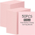 Frienda 50 Pack Rubber Carving Blocks 4 x 6 Inch, Rubber Stamp Carving Blocks by Frienda