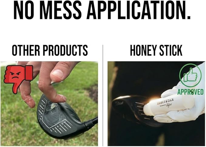 HoneyStick Anti Slice Gel for Golf Clubs - Anti-Hook Spin Reducer for Driver, Woods, Hybrids, Irons - Golf Accessories for Men - Golfers Must Haves & Essentials