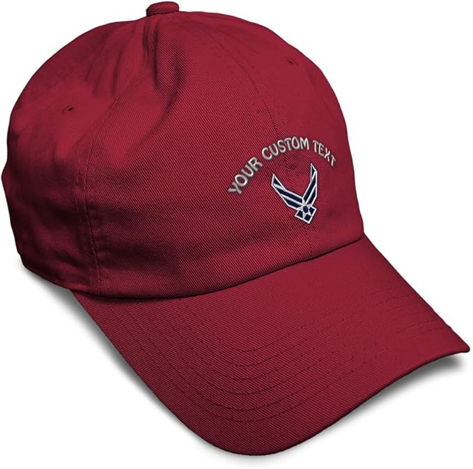 Speedy Pros Soft Baseball Hat Embroidered Dad Hat Air Force Emblem Embroidery Men & Ladies Baseball Cap Cotton