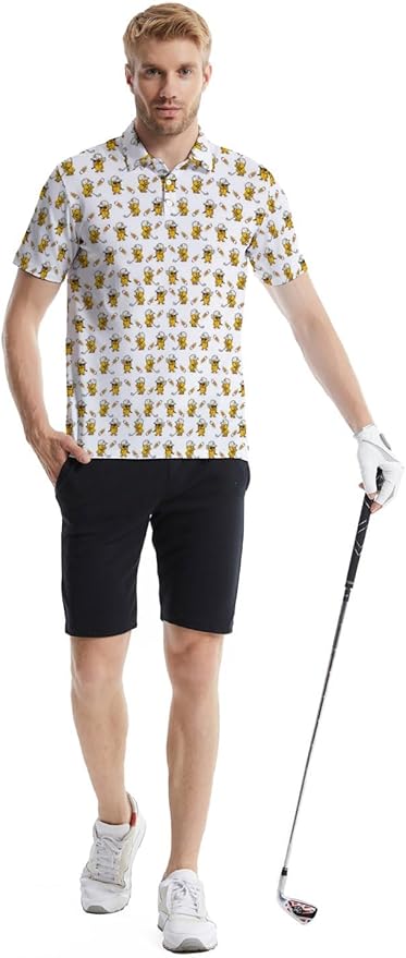 Mens Golf Shirts Golf Polo Shirts for Men Short Sleeve Polo Shirts Golf Gifts