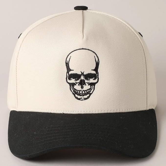 MIRMARU Two-Tone Vintage Canvas Trucker Hats for Men & Women, Adjustable Size Baseball Caps with Trendy Embroidered Design