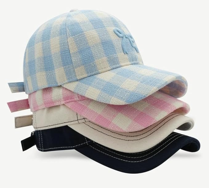 Bow-Tie Baseball Cap for Women Fashion Y2k Sun Visors Bright Color Trucker Hat Wide Brim Visor Cap for Travel Vacation 2026