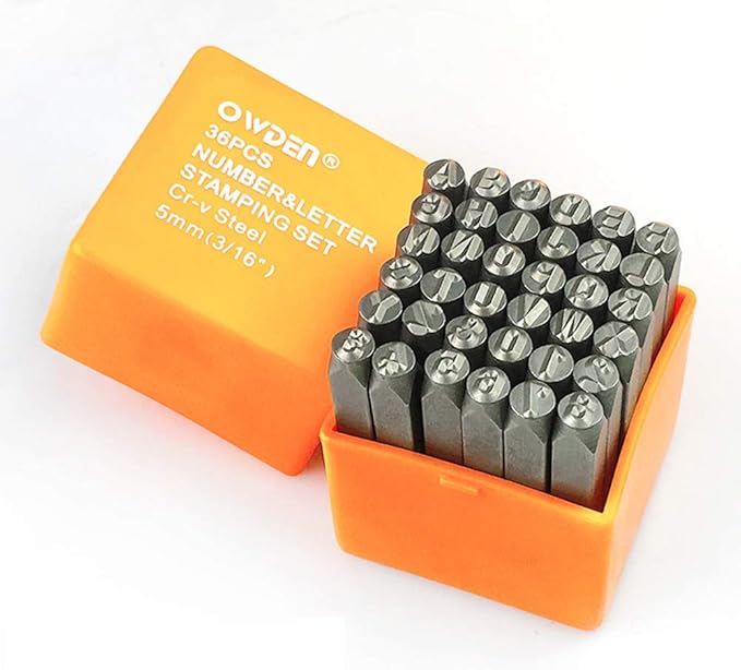 OWDEN Professional 36Pcs. Steel Metal Stamps Set, Steel Number and Letter Punch by WEHERCRAFT