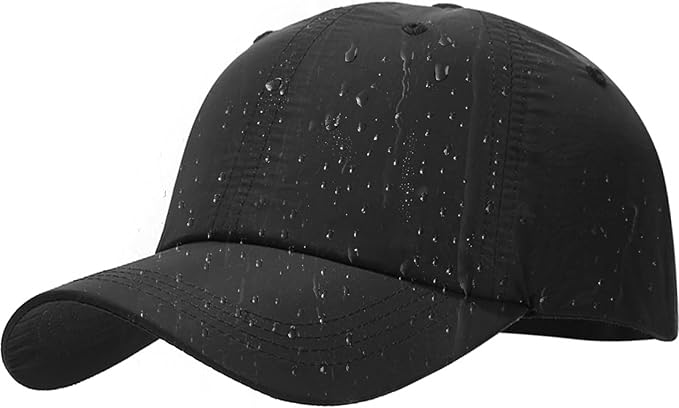 Malaxlx Waterproof Baseball Cap for Men Women Breathable UPF50+ Sport Outdoor Caps Quick Dry Adjustable Rain Hat