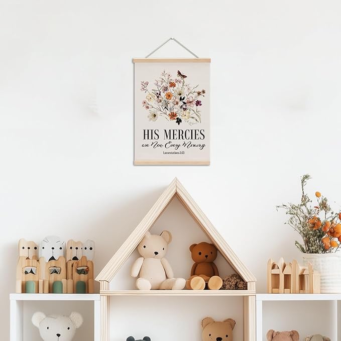 Christian Decor Floral Poster Hanger, Jesus Religious Wall Decor, Christian - Image 3