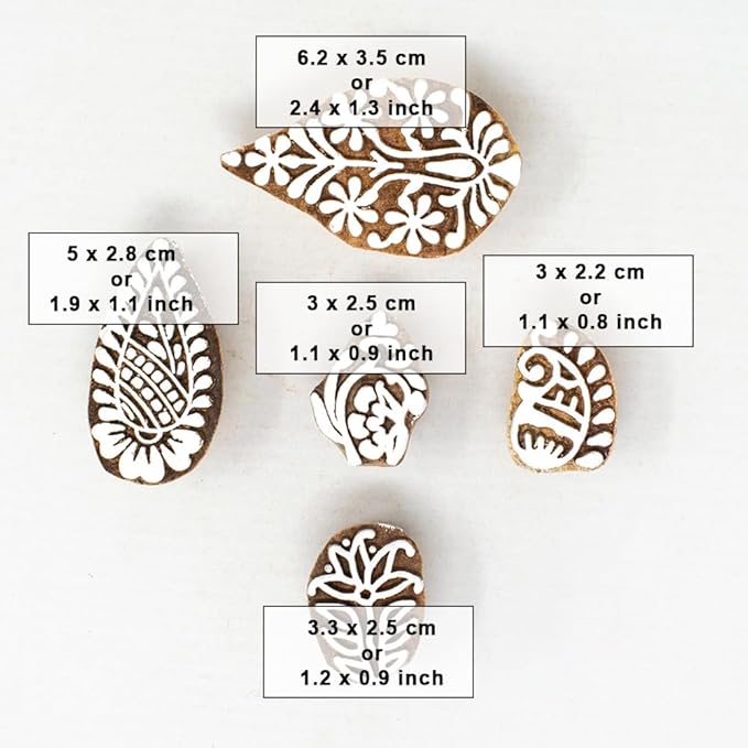 Small Floral Design Pottery Stamps - Image 4