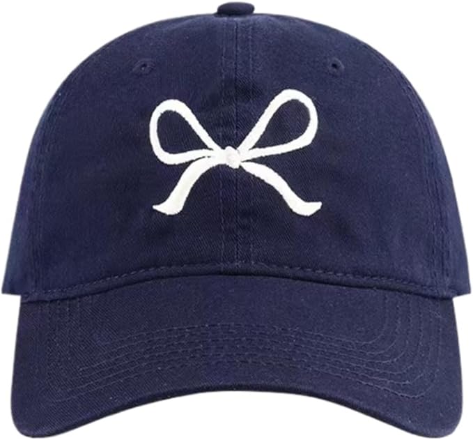 Sumleno Womens Trendy Cute Bow Baseball Cap Y2k Aesthetic Preppy Sun Cap Hiking Travel Trucker Hat Accessories