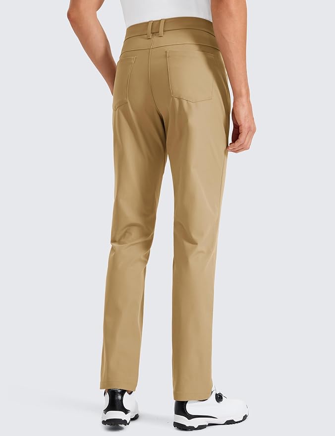 CRZ YOGA All Day Comfy 5-Pocket Golf Pants for Men - 28"/30"/32"/34" Quick Dry Lightweight Casual Work Stretch Trousers