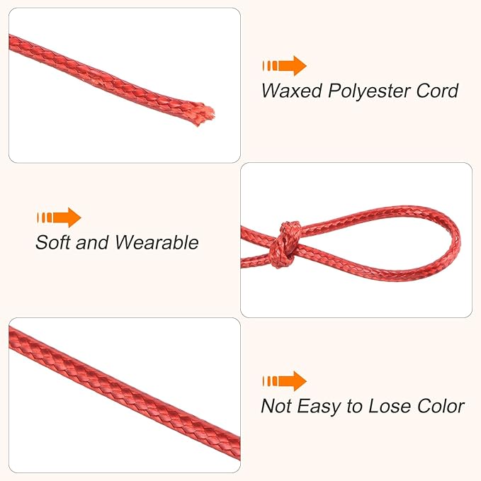 MECCANIXITY Waxed Cord 2.5mm Waxed Polyester Cord 87 Yard Wax String - Image 3