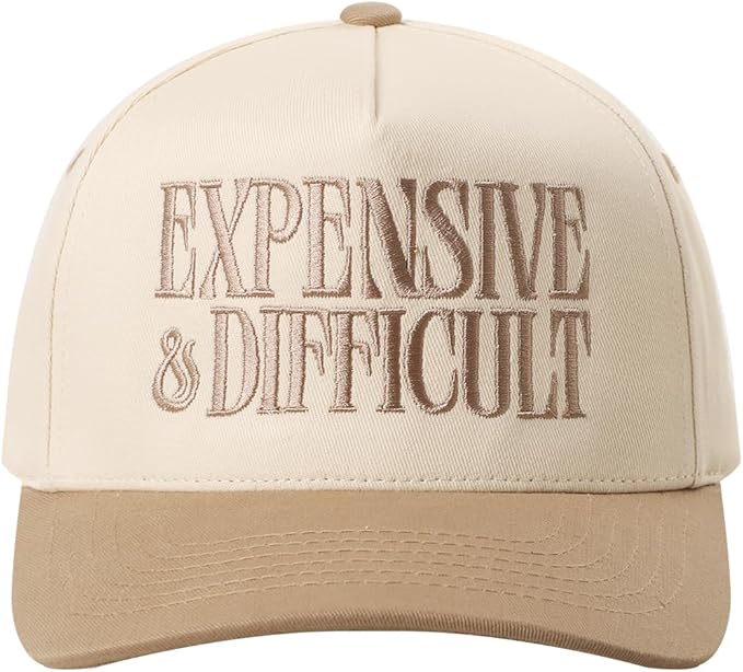 MIRMARU Two-Tone Vintage Canvas Trucker Hats for Men & Women, Adjustable Size Baseball Caps with Trendy Embroidered Design