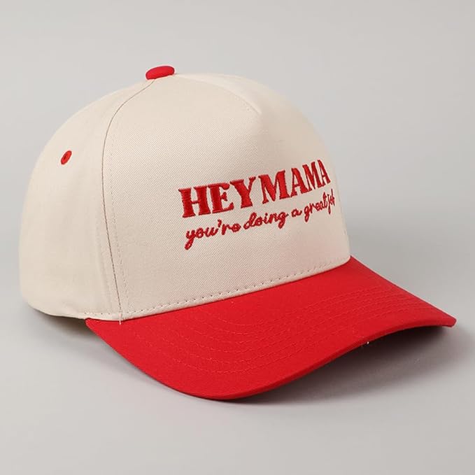 MIRMARU Two-Tone Vintage Canvas Trucker Hats for Men & Women, Adjustable Size Baseball Caps with Trendy Embroidered Design