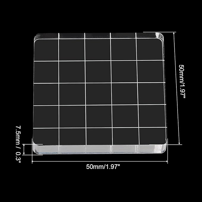 PATIKIL 2" x 2" Acrylic Stamp Block - Image 2