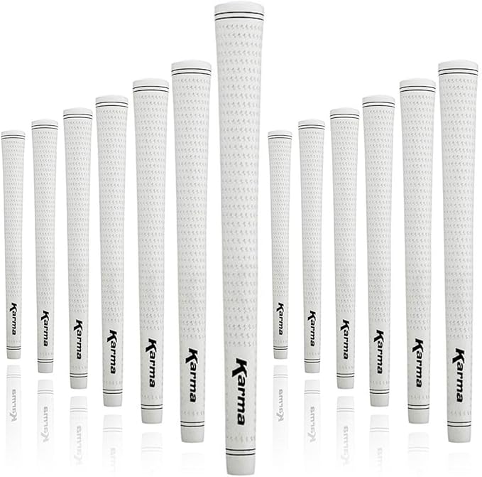 Karma Velour Golf Grips for Men, Women, Juniors | Undersize, Standard, Midsize, Oversize, & Jumbo | 6 Colors | Choose Single, 9, 13 Pack or Golf Club Grip Kit
