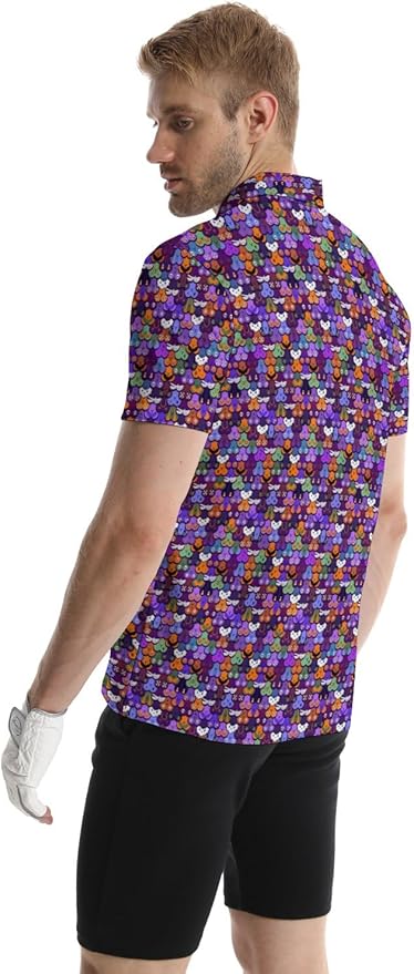 Mens Golf Shirts Golf Polo Shirts for Men Short Sleeve Polo Shirts Golf Gifts