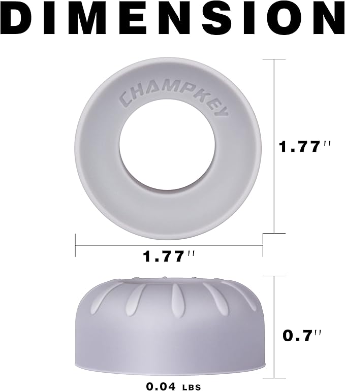 CHAMPKEY Premium Choke Up Rings 4 Pack | Reduced Hands Pain and Pressure Baseball Rings | Ideal for Baseball, Softball and Tee Ball Bat