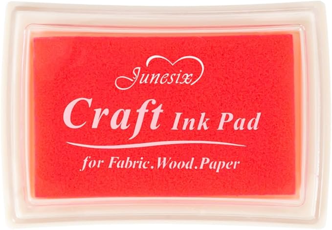 Pink Ink Pad Finger Washable Kids Stamp Ink Pad by Ancwzoz