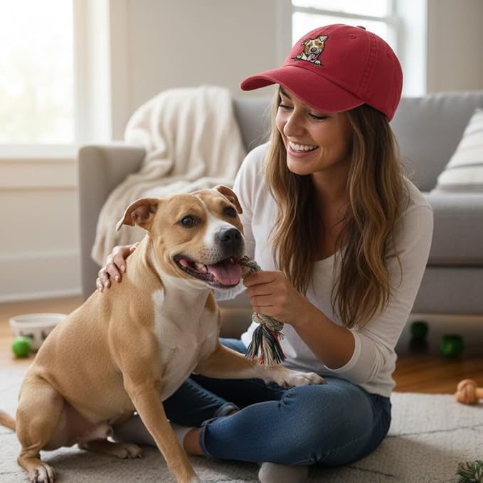 Pet Dog Lover Gifts,Embroidered Dog Baseball Hats for Men Women Dad Mom