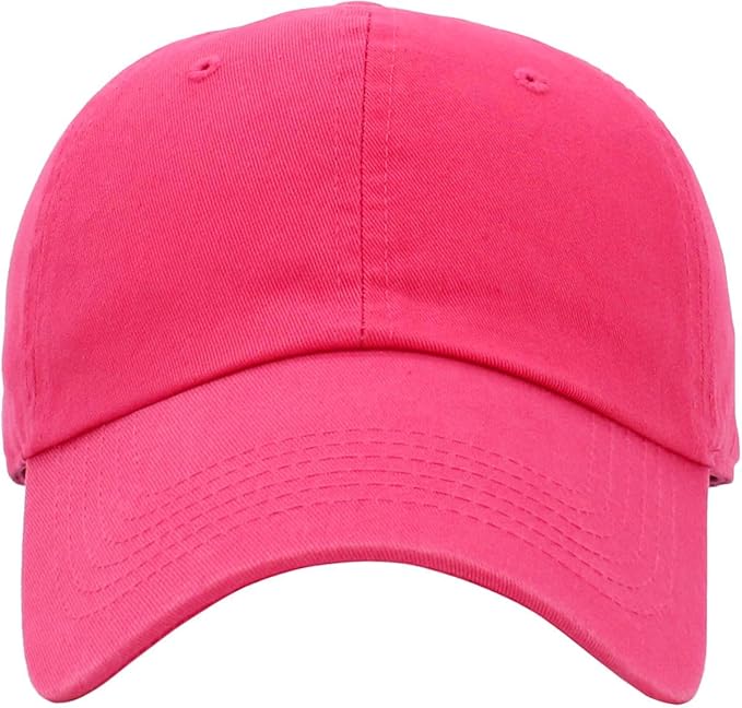KBETHOS Classic Unisex Cotton Adjustable Low Crown Baseball Cap – Plain Dad Hat