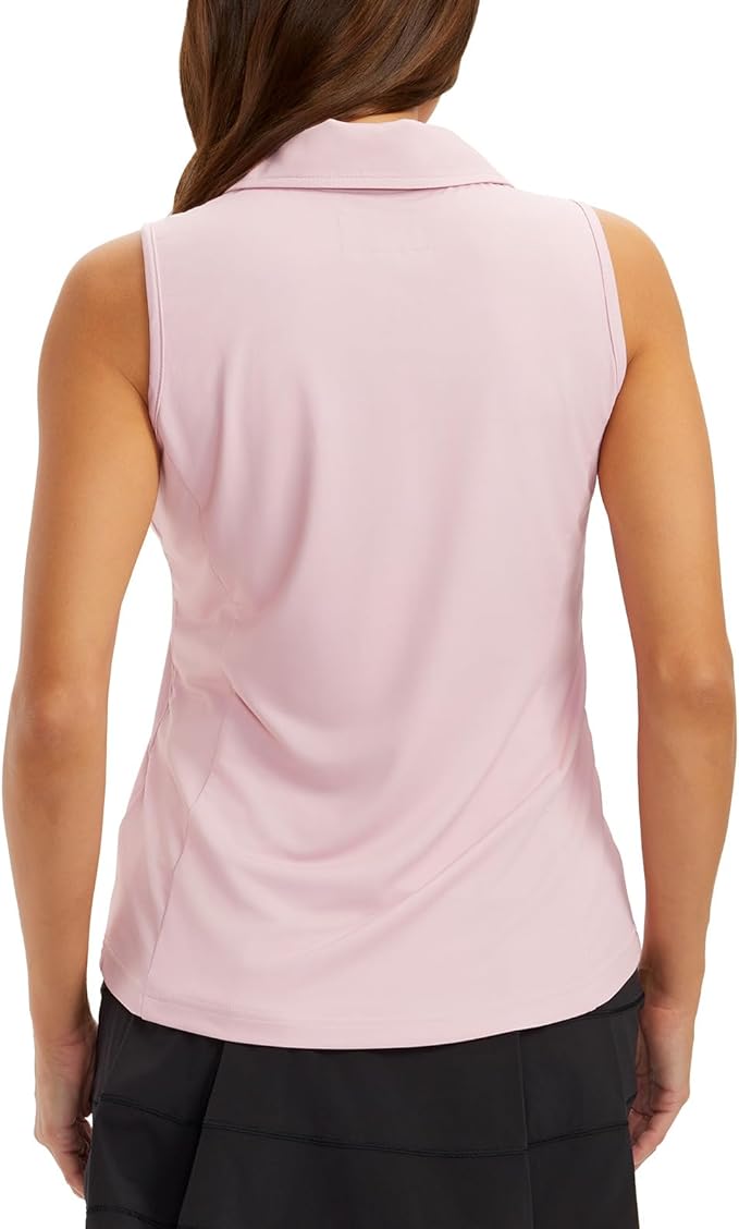 Tipsy Elves Quick Dry Women's Golf Shirt Sleeveless 1/4 Zip Tennis Shirts for Women Tank Top Polo Pickleball Outfits