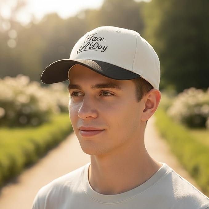 Embroidered Baseball Cap, Cotton Dad Hat, Fun & Heartfelt Stitching, Adjustable Casual Outdoor Hat for Men Women