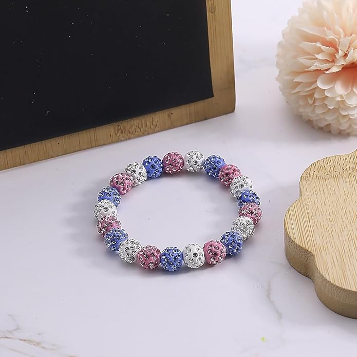 Baseball Bracelet for Women Men Baseball Mom Accessories Essentials Stuff Sparking Bead Bracelet Jewelry Baseballs Sport Fan Bracelet for Sports Game Team
