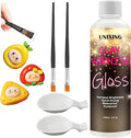 120ml Clear Varnish for Air Dry Clay, Gloss Finish Clear Glaze for Pottery by Unixing