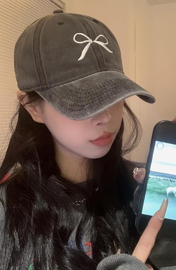 Bow-Tie Baseball Cap for Women Fashion Sun Hats for Women Trucker Hat Y2k Sun Cap Visor Cap Hiking Travel Trendy 2026