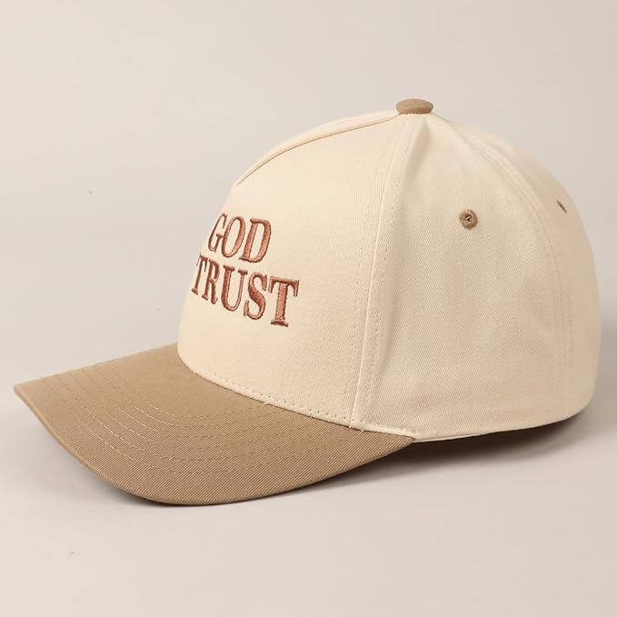 MIRMARU Two-Tone Vintage Canvas Trucker Hats for Men & Women, Adjustable Size Baseball Caps with Trendy Embroidered Design