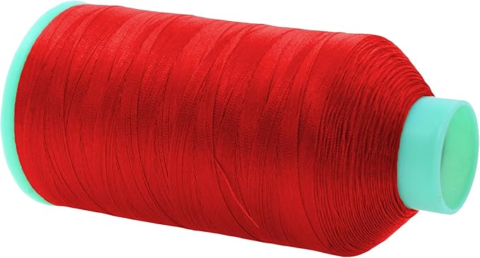 Mandala Crafts Bonded Nylon Thread Red Heavy Duty Sewing Threads - Image 2