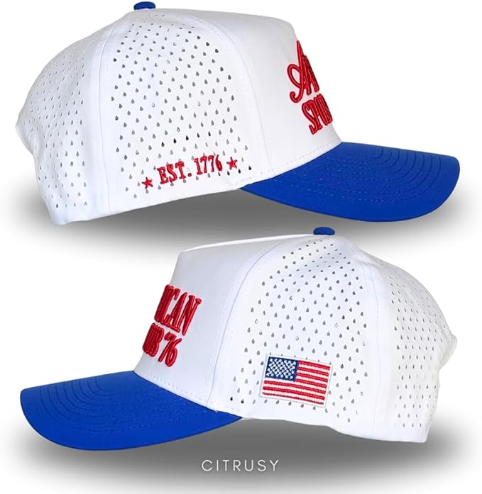 CITRUSY Athletic Trucker Golf Hat | Performance Mens 5 Panel Cap | Cool Breathable Waterproof Workout Running Snapback