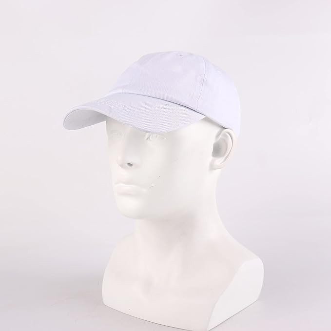 LANGZHEN Unisex Baseball Cap 100% Cotton Fits Men Women Washed Denim Adjustable Dad Hat