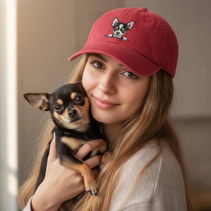 Pet Dog Lover Gifts,Embroidered Dog Baseball Hats for Men Women Dad Mom