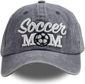 Distressed Soccer Mom Baseball Cap for Women, Adjustable Washed Embroidered Sun Hat for Mama