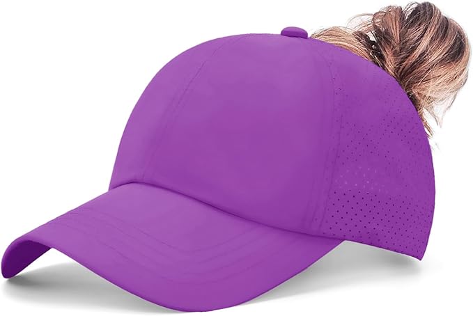 ZTL Women's High Ponytail Baseball Cap Performance Running Hat Quick Dry Mesh Sports Cap Unstructured Dad Trucker Hats