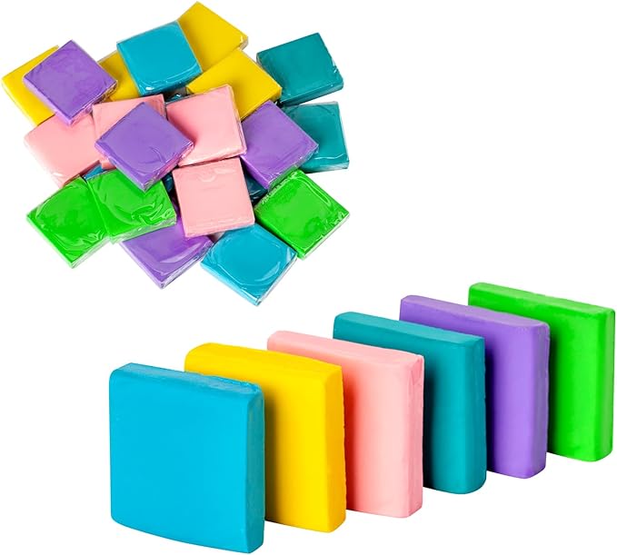 24 Pack Kneaded Erasers, Colorful Drawing Art Moldable Kneaded Sketching Erasers by Ouksma