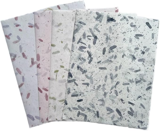 50 Sheets A4 Thin Natural Leaves Rice Straw Mulberry Paper Sheets Art Tissue - Image 7