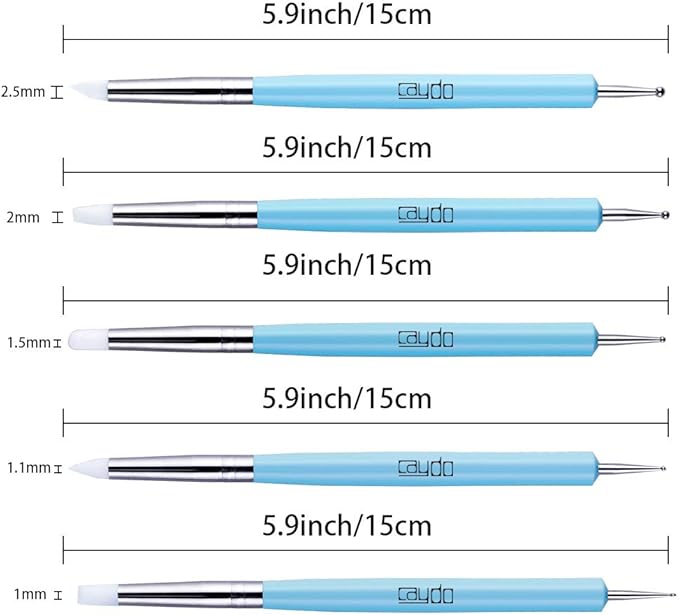 Caydo 9 Pieces Stylus Tools, 5 Pieces 2 Way Total 10 Different DIY Silicone and - Image 3