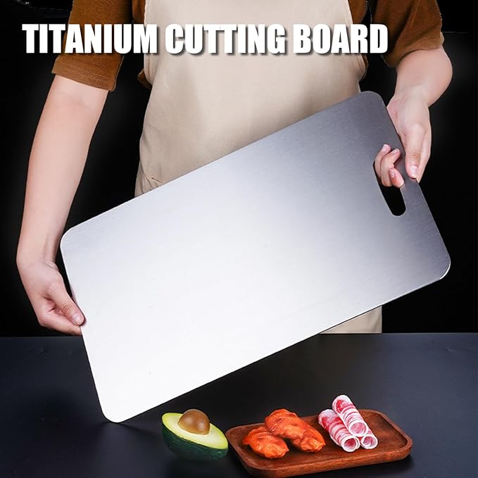 Cutting Board Double Sided, Large Size+Small Size, Food Grade Stainless steel - Image 2
