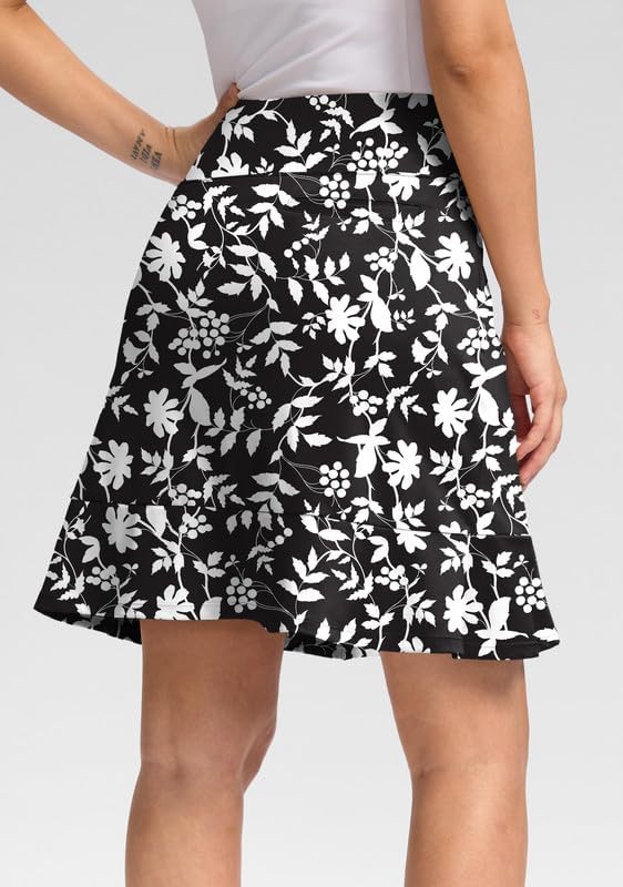Viodia 20" Knee Length Skorts Skirts for Women with Pockets High Waisted Athletic Tennis Golf Skort for Casual Summer